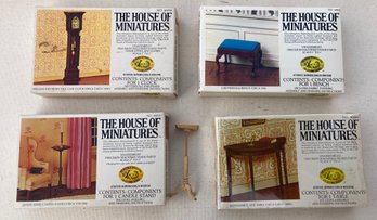 Dollhouse Boxed Miniature Kits - Four Kits And One Extra Piece