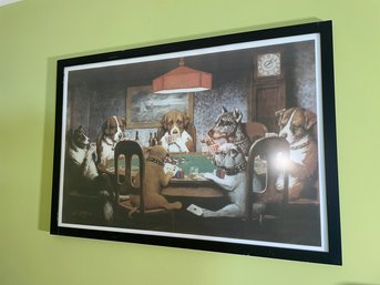 Dogs Playing Poker Classic Art Framed