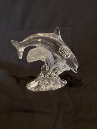 Gorgeous Lenox Glass Dolphin Statue