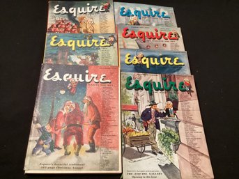 Esquire The Magazine For Men June Through December 1946 Seven Issues