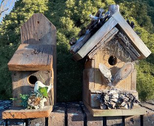 Wood Hand Made Bird House - Charming Designs