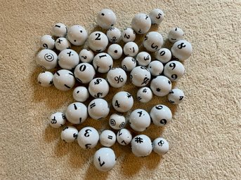 Decorative Porcelain Balls With Numbers & Symbols