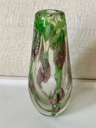 Daniel Salazar Floral Art Glass Vase, STUNNING! Great Condition See Photos