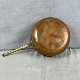 Vintage Copper And Brass Pan Italy