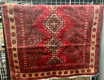 Dark Reddish Design Carpet Rug 49x78