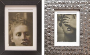 (2) Vintage Polaroid Emulsion Lift Prints Of Women