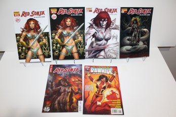 2005 Red Sonja #0 & #1 By Dynamite Entertainment - 1995 Topps Lady Rawhide #1 Special Edition. Hell Sonja #1
