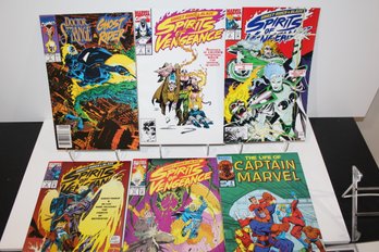 6 Comic Group - Spirits Of Vengeance #3, #4, #8, #11 -Life Of Captain Marvel #4 - Doctor Strange & Ghost Rider