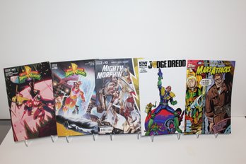 Mixed Comic Lot - Mighty Morphin Power Rangers - Judge Dredd - Mission Impossible #1 - Mars Attacks