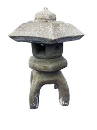 Stone Pagoda Lawn Decor With Light Option