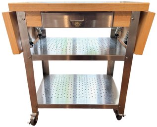 Cucina American John Boos & Co. Boos Butcher Block Stainless Steel Utility Island