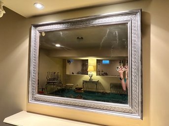 Beveled Mirror In Silver Frame