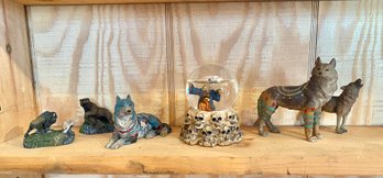 Wolf Statues, Wizard Skull Snowglobe And More