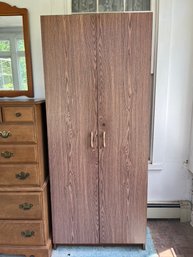 Vintage Office Wooden Two Door Cabinet