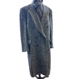 Andre Vachon Wool Mens Double Breasted Coat R 46