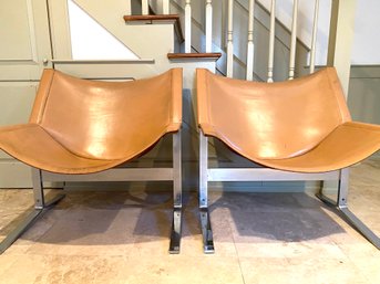 Pair Of Clement Meadmore Sling Chairs / 1963
