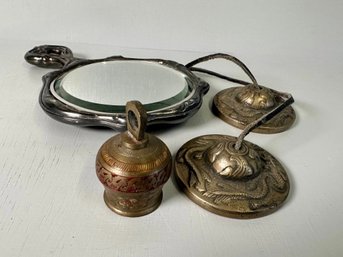 Tibetan Buddhist Symbols, Mirror, Bronze Bell