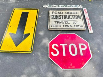 Group Of Decorative Road Signs