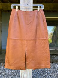 Cache Brown Soft Leather Skirt Size 6