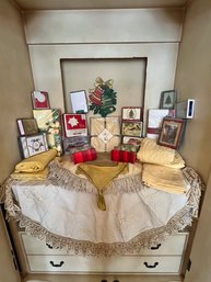 Old World Charm, Cards, Linen, Waterford, Runners, Gold And Yellow Colors