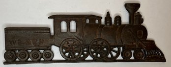 Vintage Cast Iron Train Engine - W & A RR - Plaque Wall Decor - Western & Atlantic Railroad - 12 X 4.25