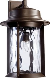 Quorum International 7246-11-86 Wall Lanterns With Clear Hammered Shades, Bronze