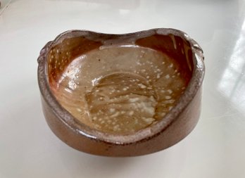 Fine 20th Century Sculptural Studio Pottery Glazed Bowl, Signed