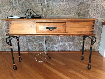 Rustic Iron And Wood Console