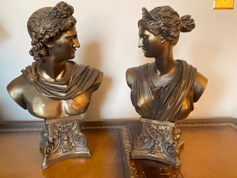 Pair Greek Busts