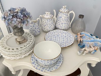 Luncheon Blue And White Vintage Set