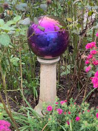 Garden Ball On Pedestal Stand