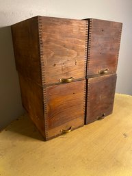 4- Early American Dovetail Wooden Boxes