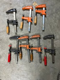 Assorted Lot Of 7 Wood Clamps