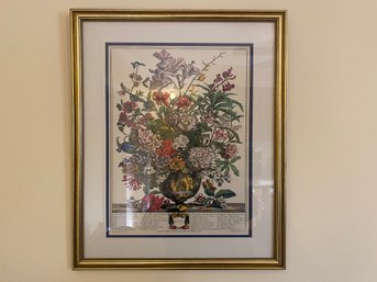 Foral Print With Gold Frame