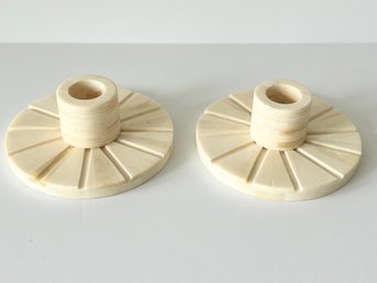 Pair Of 'Ivory' Candle Holders