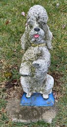 RARE  Pose-Awesome 1960's POODLE Cement Garden Statue 17' Tall