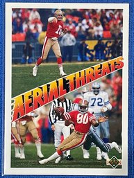 1991 Upper Deck Joe Montana Jerry Rice Aerial Threats Card #35