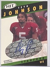 2003 Sage Authentic Autograph Teyo Johnson Card #a40