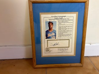 Certified Autograph Dwight Gooden Framed