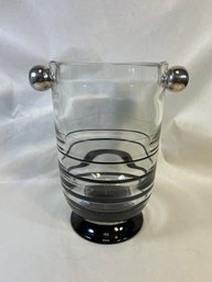 Art Deco Art Glass And Silver European Ice Bucket