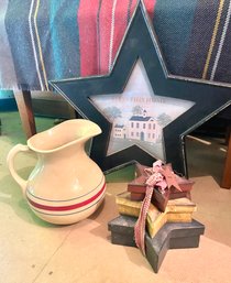 Stars And Pitcher Americana Decor  Lot