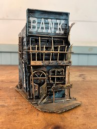 Vintage Run Down Western Bank - Coin Bank - Made In Hong Kong