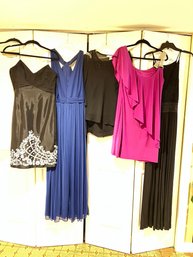 6 Ladies Evening Dresses  Both Short And Long  Size 12