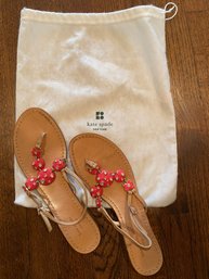 Kate Spade Sandals Size 8.5 Made In Italy With Shoe Bag