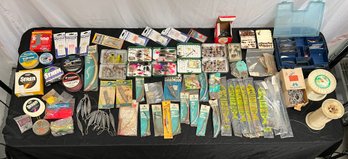 Vintage Fishing Supply Lot Including Weights, Jigs, Flies & More! #1