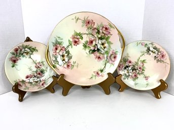 B & C Limoges Hand Painted Plates