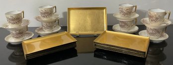 TCO Japan, 12 Gold Retro Tea Trays, Plus