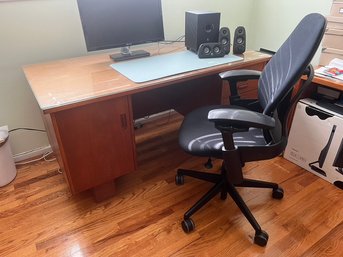 MCM 1970 Danish Design Teak Office Desk & Chair