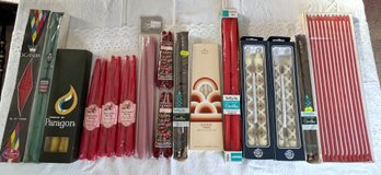Lot Of 16 Packaged Assorted Candles (read Description)