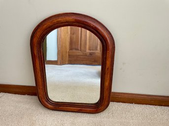 Small Antique Oak Framed Arch Top Mirror